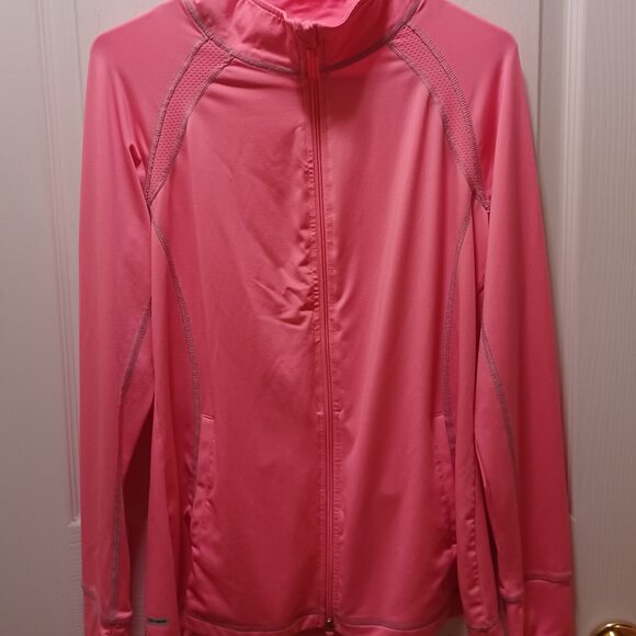 Danskin Now Activewear Lightweight Full Zip Jacket Semi-Fitted Size L (12-14) - Picture 1 of 5